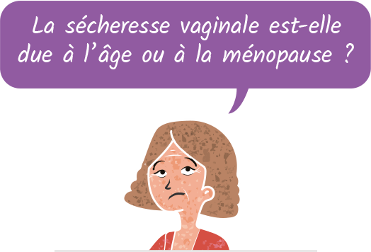 Nadine se demande si la sécheresse vaginale est due à l'âge ou à la ménopause